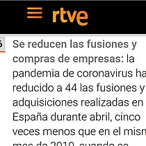 Se reducen las fusiones y compras de empresas